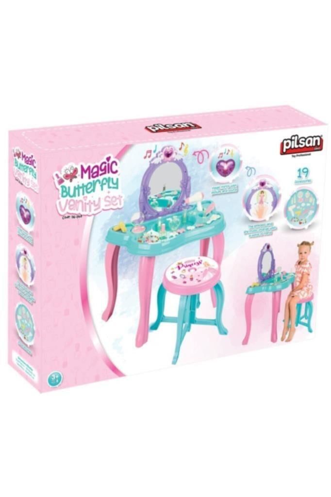 Müzikli Sihirli Kelebek Makyaj Masası Mor