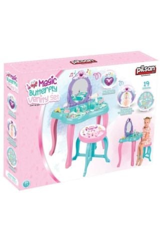 Müzikli Sihirli Kelebek Makyaj Masası Mor