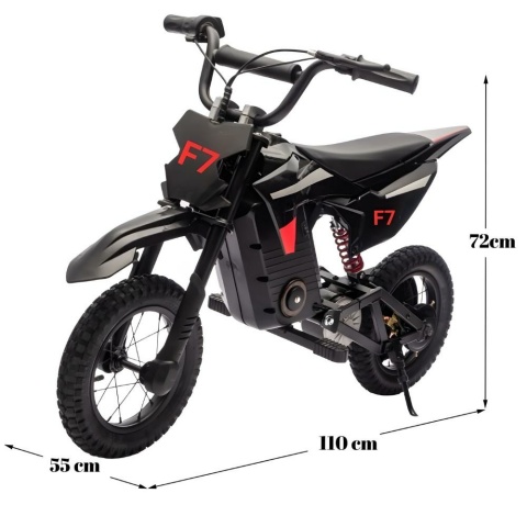 Furkan Elektrikli Çocuk Motosikleti F7 - 300W 36V Mini Motocross - 3 Hız Modu - 12 İnç Lastik 8-14 Yaş