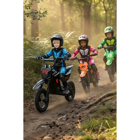 Furkan Elektrikli Çocuk Motosikleti F7 - 300W 36V Mini Motocross - 3 Hız Modu - 12 İnç Lastik 8-14 Yaş