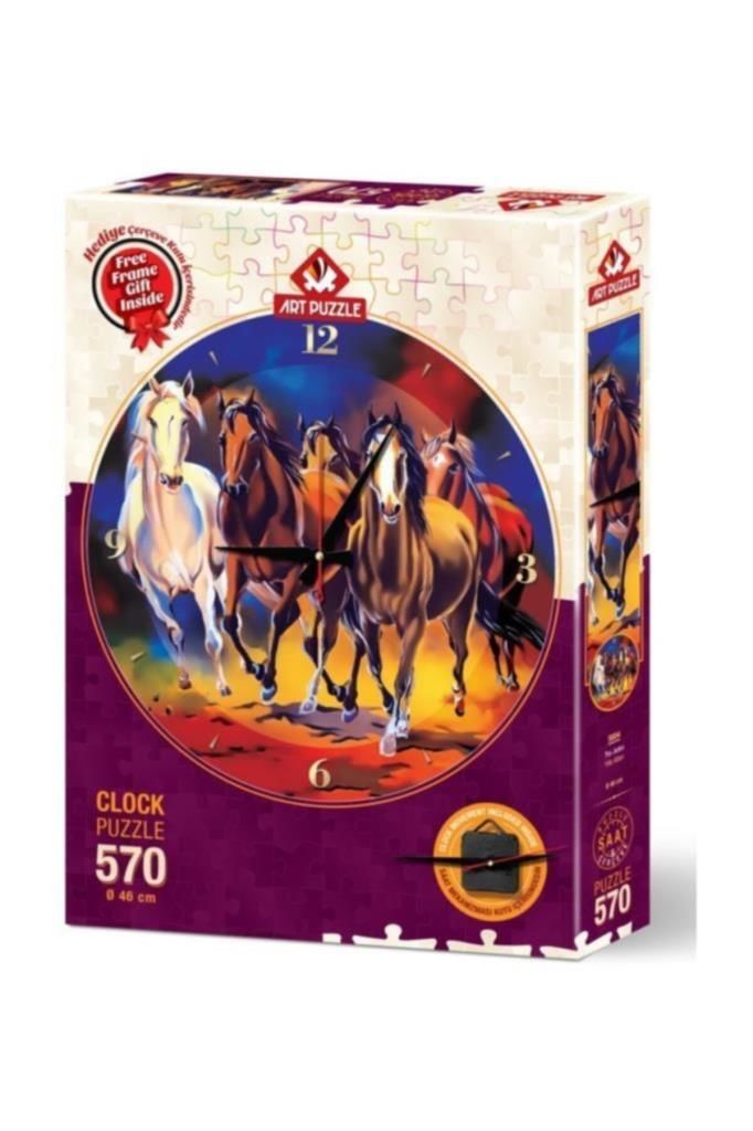 Art Puzzle Yılkı Atları 570 Parça Saat Puzzle