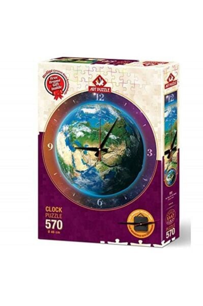 Art Puzzle 5002 Dünya Saati 570 Parça Saat Puzzle, Çok Renkli