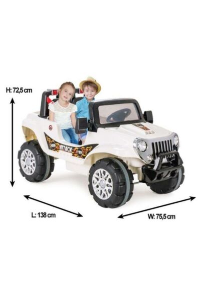 Attack Çift Kişilik Kumandalı Akülü Jeep 12v