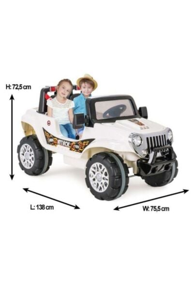 Attack Çift Kişilik Kumandalı Akülü Jeep 12v