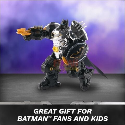 DC Comics, Metal Force Batman Aksiyon Figürü, 15 cm Boyutunda ve 10 Cm Mini Figürlü, Yerleşik Patlayıcı ve Zırh Takımı, 4 Yaş ve üzeri Kız ve Erkek Çocuklar İçin Süper Kahraman Oyuncakları