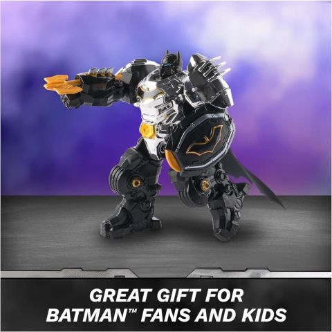 DC Comics, Metal Force Batman Aksiyon Figürü, 15 cm Boyutunda ve 10 Cm Mini Figürlü, Yerleşik Patlayıcı ve Zırh Takımı, 4 Yaş ve üzeri Kız ve Erkek Çocuklar İçin Süper Kahraman Oyuncakları