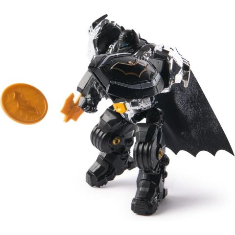 DC Comics, Metal Force Batman Aksiyon Figürü, 15 cm Boyutunda ve 10 Cm Mini Figürlü, Yerleşik Patlayıcı ve Zırh Takımı, 4 Yaş ve üzeri Kız ve Erkek Çocuklar İçin Süper Kahraman Oyuncakları
