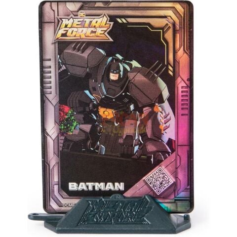 DC Comics, Metal Force Batman Aksiyon Figürü, 15 cm Boyutunda ve 10 Cm Mini Figürlü, Yerleşik Patlayıcı ve Zırh Takımı, 4 Yaş ve üzeri Kız ve Erkek Çocuklar İçin Süper Kahraman Oyuncakları