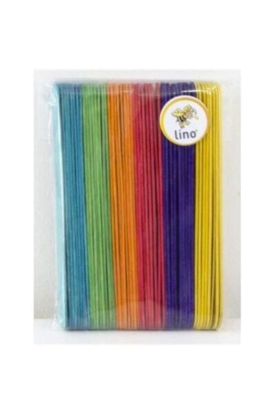 Lino 11 Cm. 50'li Renkli Ahşap Çubuk