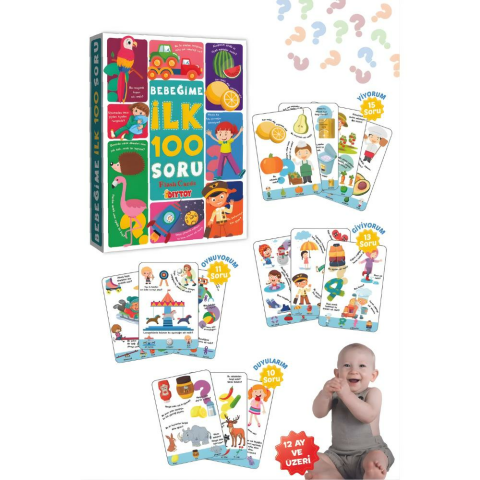 Diytoy Bebeğime İlk 100 Soru Zeka Kartları -Bebek Etkinlik