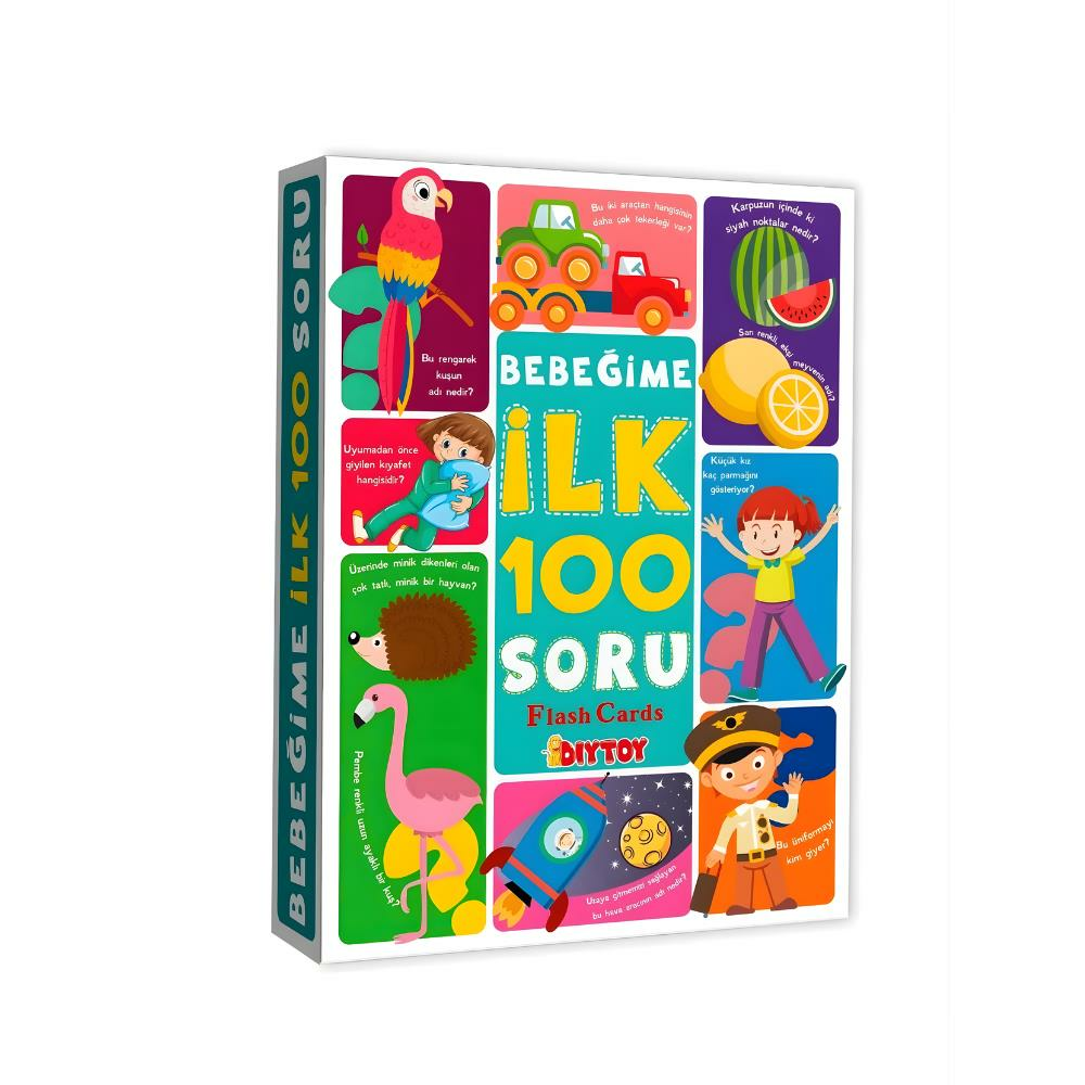 Diytoy Bebeğime İlk 100 Soru Zeka Kartları -Bebek Etkinlik