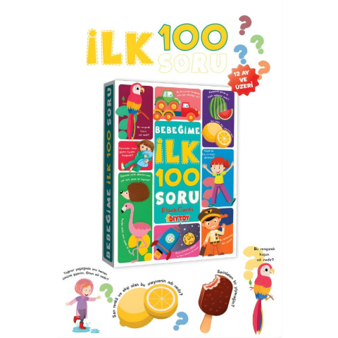 Diytoy Bebeğime İlk 100 Soru Zeka Kartları -Bebek Etkinlik