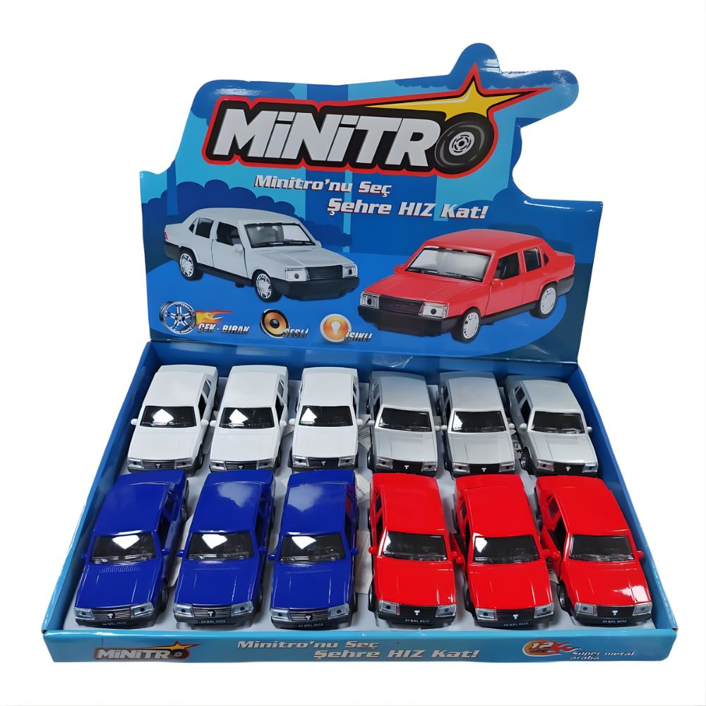 1:32 TR Yazılı Metal Çek Bırak Metal Araba Sesli Tofaş Doğan