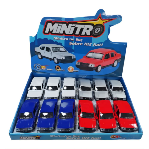 1:32 TR Yazılı Metal Çek Bırak Metal Araba Sesli Tofaş Doğan