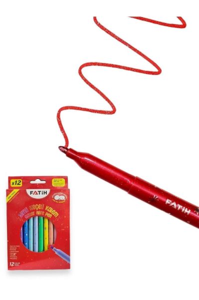 SİMLİ KEÇELİ KALEM 12 RENK