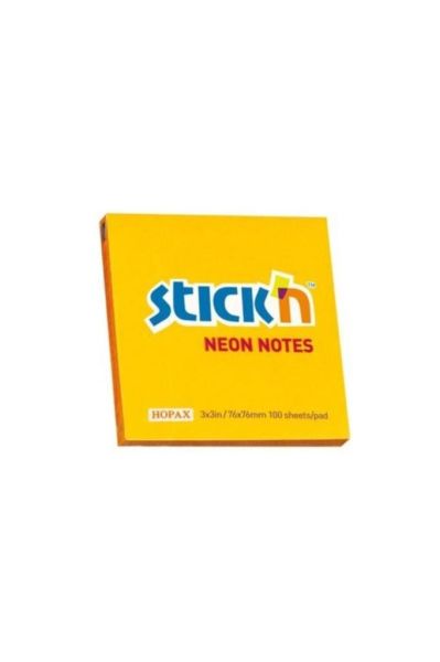 Yapışkanlı Not Kağıdı 76x76 Mm Neon Turuncu