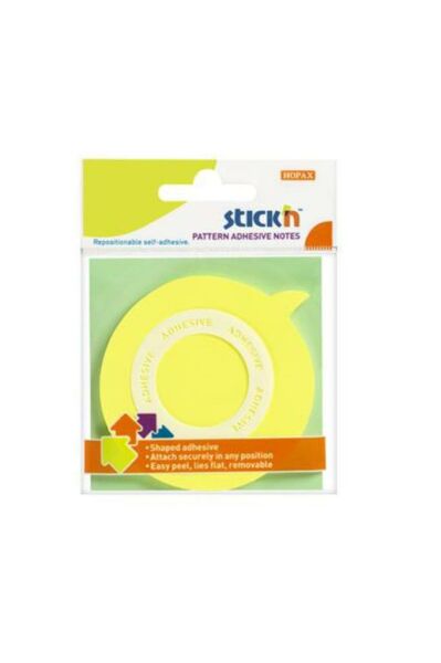 Stickn 21544 Yapışkanlı Not Kağıdı Balon Şekilli 50 Yaprak 70x70 Mm Sarı