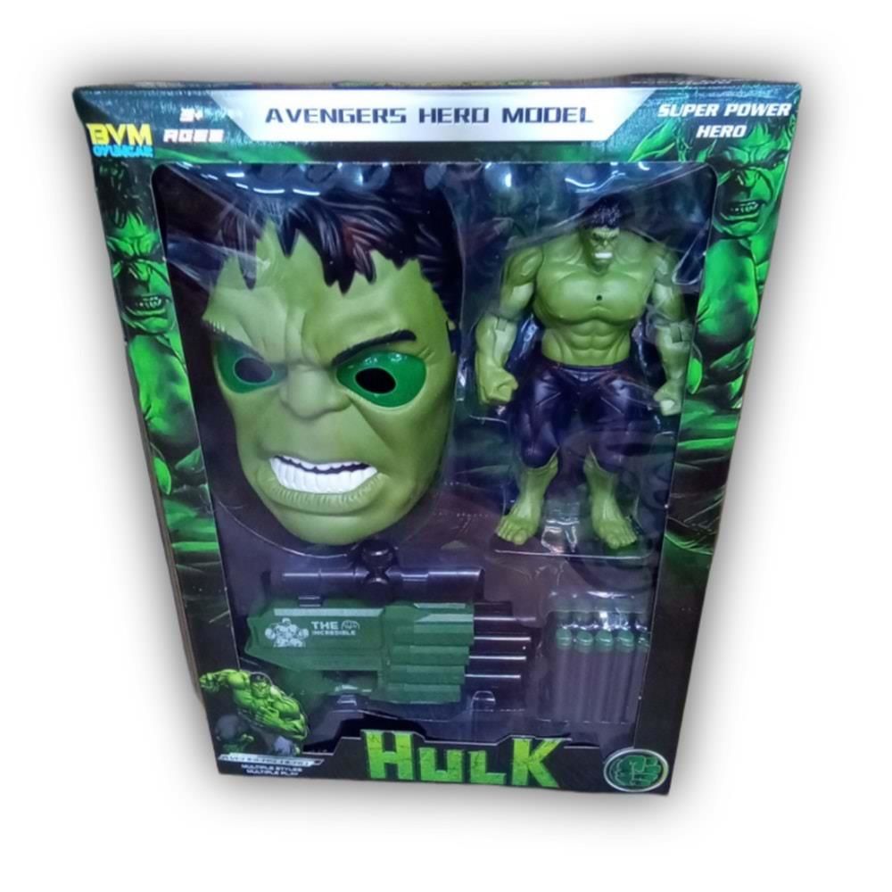 Kutulu Maske Hulk Dart Fırlatıcılı Set FAB.0250 *24
