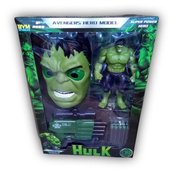 Kutulu Maske Hulk Dart Fırlatıcılı Set FAB.0250 *24