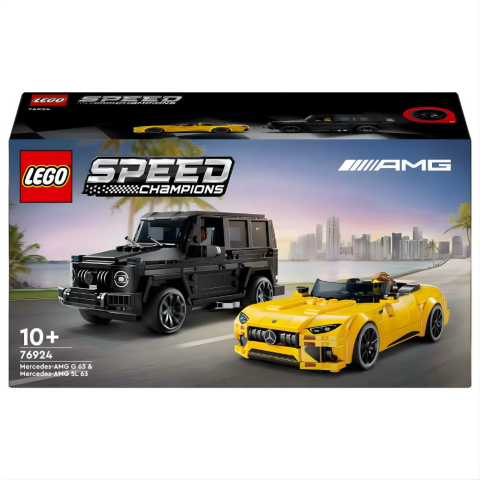 LEGO Speed Champions Mercedes-AMG G 63 ve Mercedes-AMG SL 63 76924 – 10 Yaş ve Üzeri Araç Tutkunları için 2 İnşa Edilebilen Model İçeren Yaratıcı Oyuncak Yapım Seti (808 Parça)