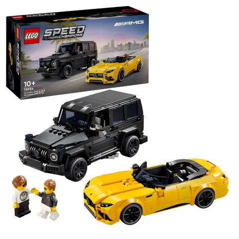 LEGO Speed Champions Mercedes-AMG G 63 ve Mercedes-AMG SL 63 76924 – 10 Yaş ve Üzeri Araç Tutkunları için 2 İnşa Edilebilen Model İçeren Yaratıcı Oyuncak Yapım Seti (808 Parça)