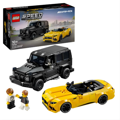 LEGO Speed Champions Mercedes-AMG G 63 ve Mercedes-AMG SL 63 76924 – 10 Yaş ve Üzeri Araç Tutkunları için 2 İnşa Edilebilen Model İçeren Yaratıcı Oyuncak Yapım Seti (808 Parça)