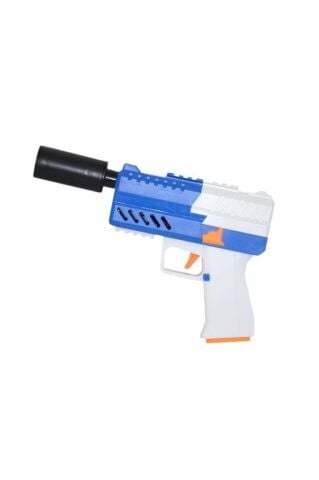 D2 Tiim Şarjlı Tam Otomatik Susturuculu Mavi Glock Tabanca