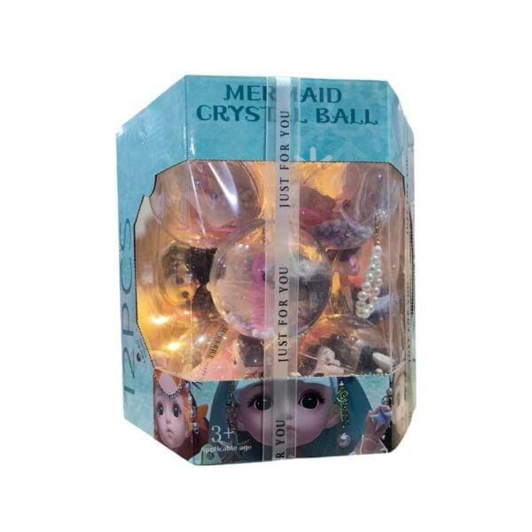12'li Işıklı Display Cristal Toplar İçinde Mini Bebek Seti
