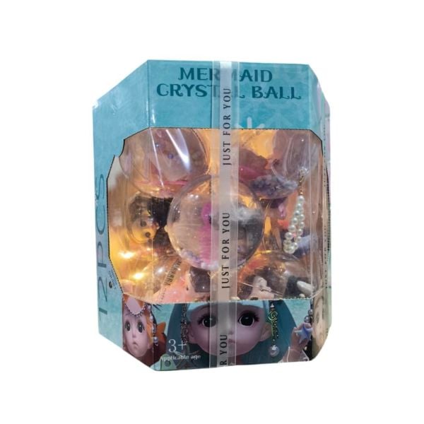 12'li Işıklı Display Cristal Toplar İçinde Mini Bebek Seti