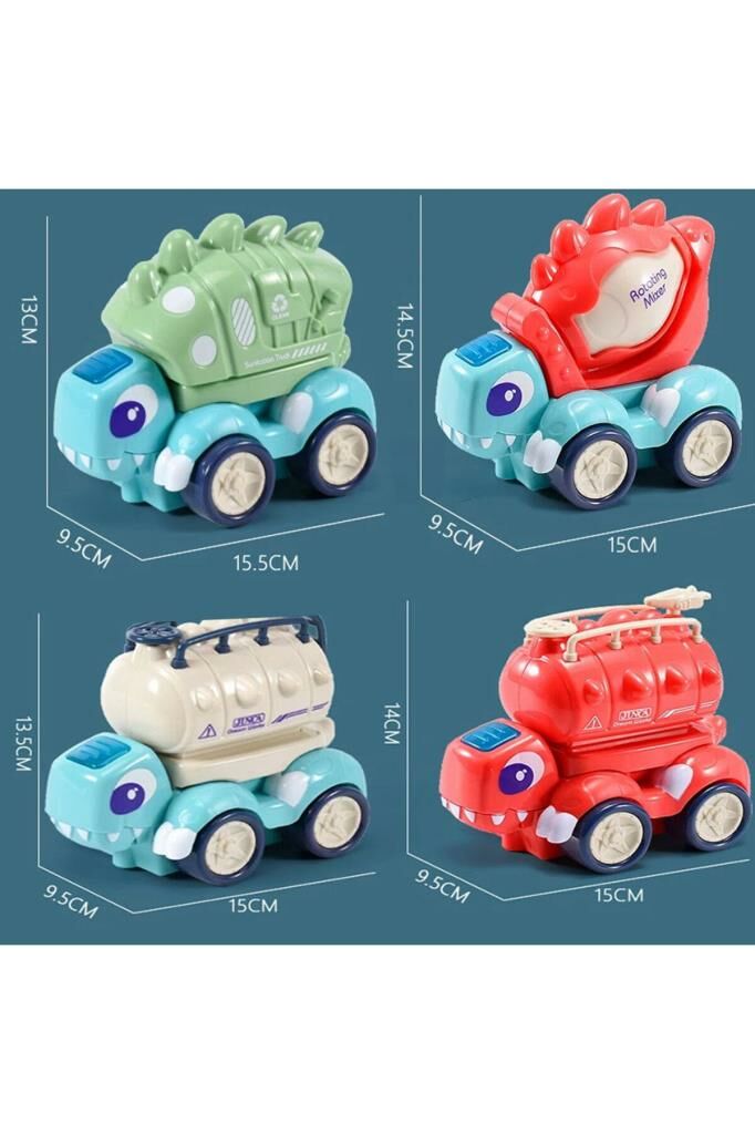 Çek bırak Sevimli Dinozorlar Araçları Kaliteli Plastik (1 Adet)