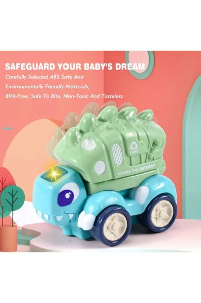 Çek bırak Sevimli Dinozorlar Araçları Kaliteli Plastik (1 Adet)