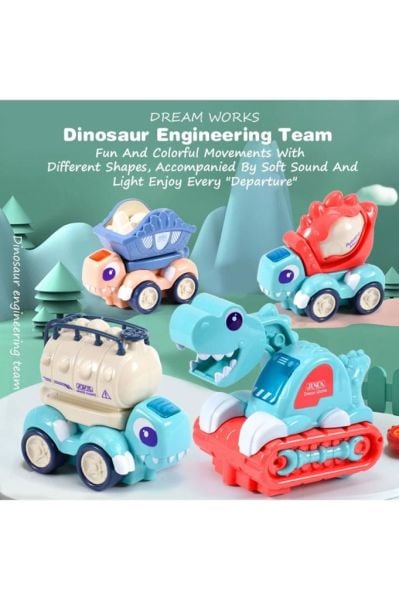 Çek bırak Sevimli Dinozorlar Araçları Kaliteli Plastik (1 Adet)