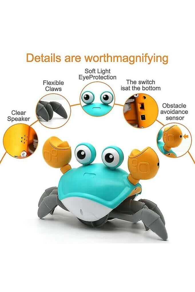 Emeklemeye Yardımcı Sensörlü Yengeç Şarjlı Oyuncak