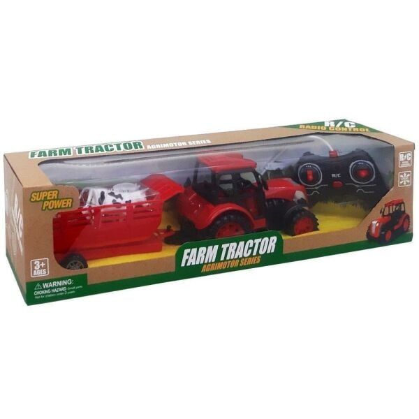 Pasifik Oyuncak Uzaktan Kumandalı Römorklu Hayvan Figürlü Traktör 36 Cm CR1921
