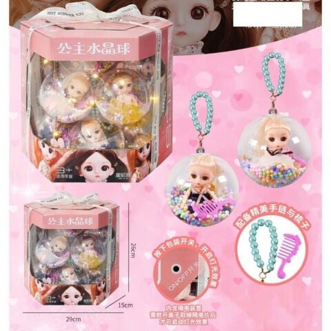 12'li Işıklı Displayde Cristal Toplar İçinde Deniz Kızı