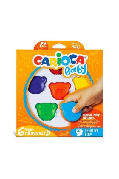 Baby Teddy Crayons 6'lı