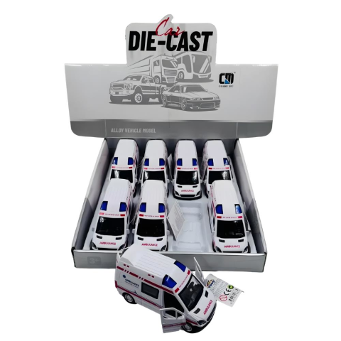 Pasifik Oyuncak Ses Işık Metal Ambulans CLM-61S