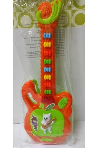 Oyuncak Gitar Pilli Sesli Işıklı Müzikli
