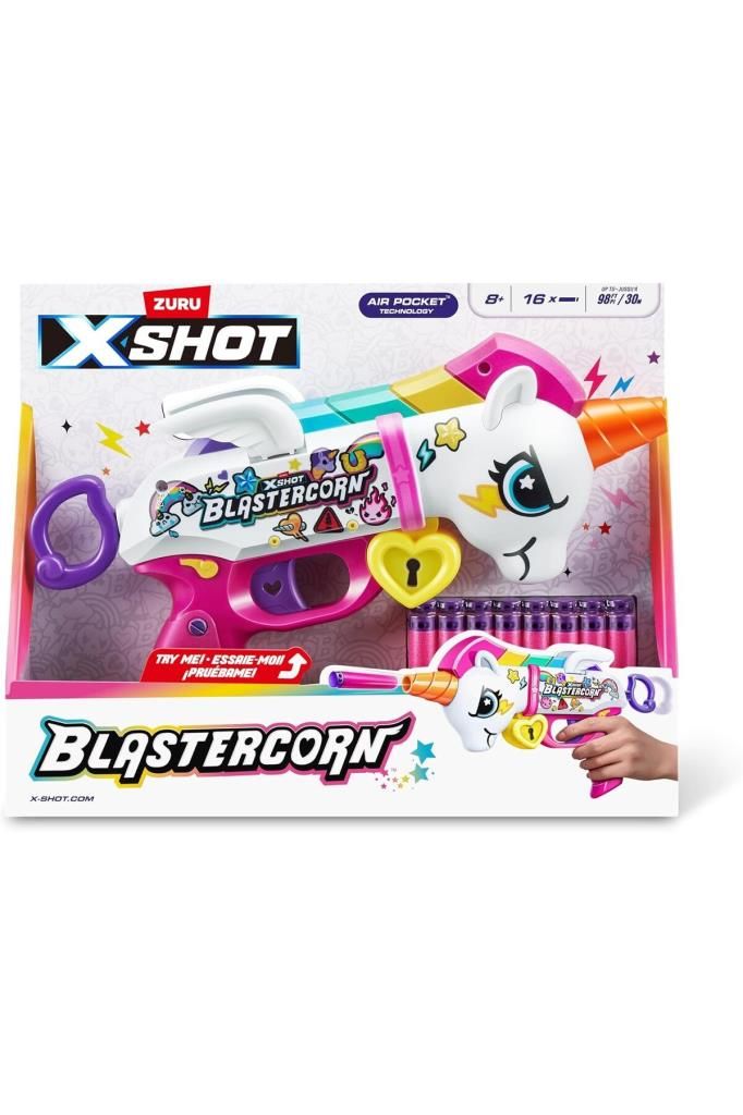 X-SHOT SİLAH SÜNGER ATAN BLASTERCORN SERİ-1 16 MERMİLİ