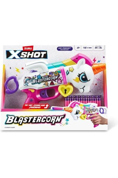X-SHOT SİLAH SÜNGER ATAN BLASTERCORN SERİ-1 16 MERMİLİ