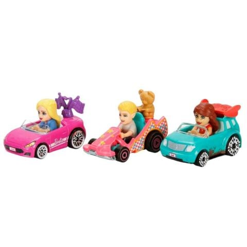 Hot Wheels Racerverse Barbie Yarış Pisti Arabaları 3’lü Paket JDG45