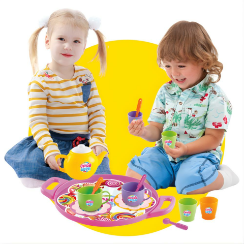 Candy & Ken Tepsili Çay Set