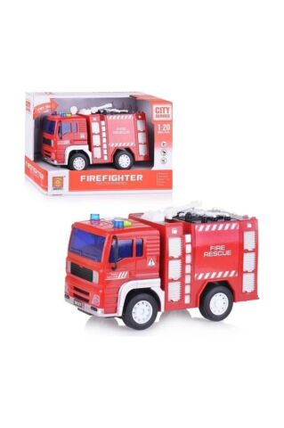 4i Oyuncak Oyuncak 1:20 Sesli Işıklı Itfaiye Aracı Arazöz 18cm.