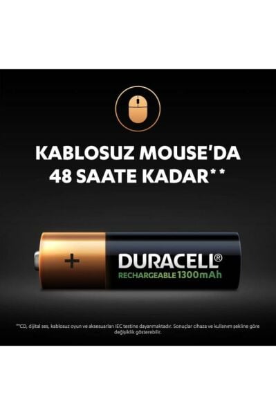 Duracell Şarj Edilebilir Aa 1300 Mah Kalem Pil, 2'li