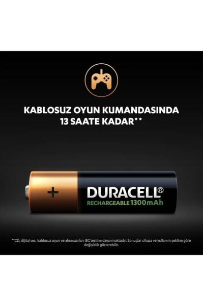 Duracell Şarj Edilebilir Aa 1300 Mah Kalem Pil, 2'li