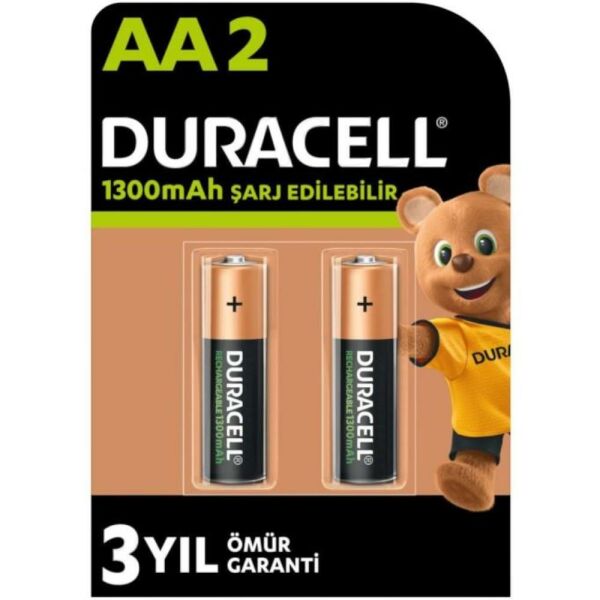 Duracell Şarj Edilebilir Aa 1300 Mah Kalem Pil, 2'li