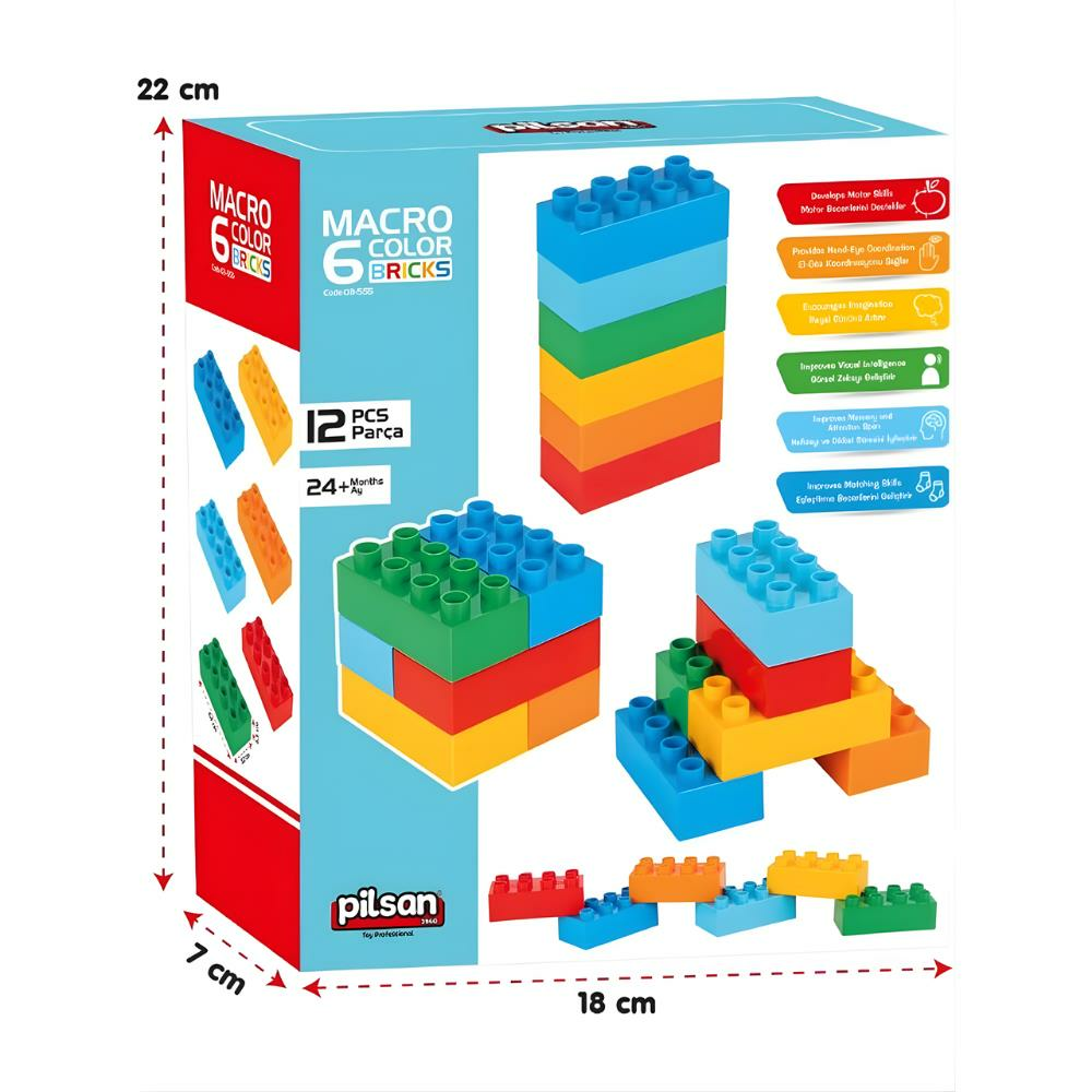 Makro 6 Renkli Tuğla Bloklar