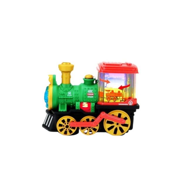 Sesli Işıklı Buhar Çıkaran Çarp Dön Tren 19 cm - Buhar Çıkaran Sesli Müzikli Çarp Dön Tren