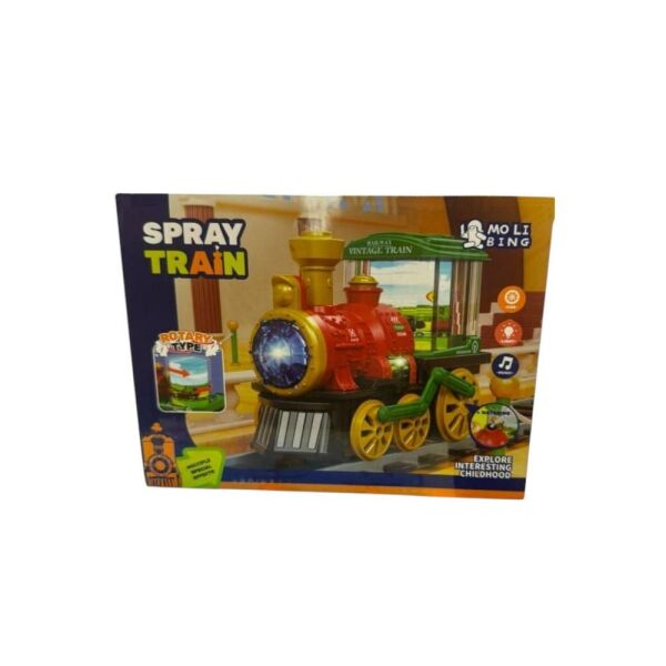 Sesli Işıklı Buhar Çıkaran Çarp Dön Tren 19 cm - Buhar Çıkaran Sesli Müzikli Çarp Dön Tren