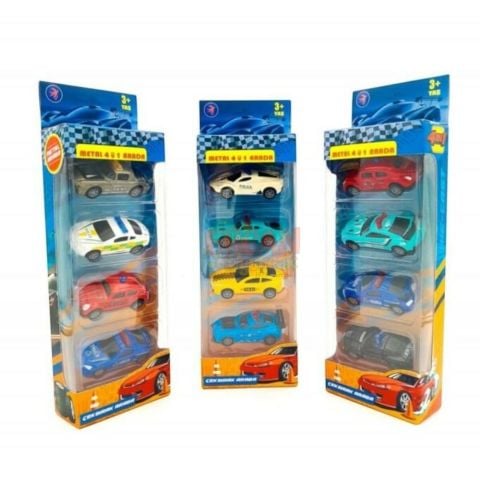 4'lü Metal Çek Bırak Araba